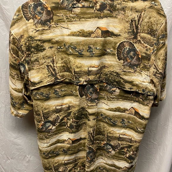 Vintage Legendary Whitetails Vented All Over Print Turkey Camp Shirt - Picture 4 of 5